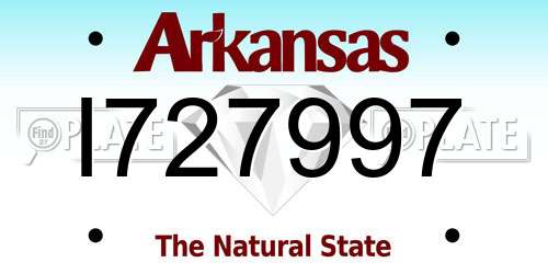 I727997 Arkansas License Plate