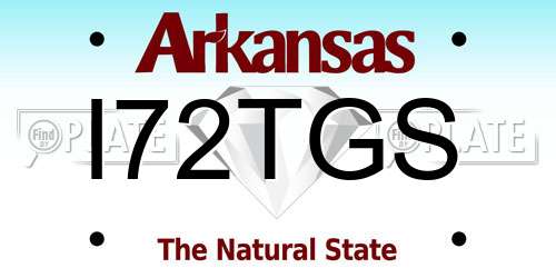 I72TGS Arkansas License Plate