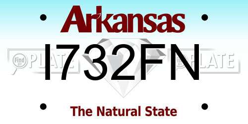 I732FN Arkansas License Plate