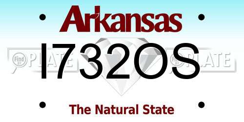 I732OS Arkansas License Plate