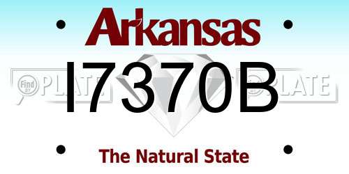 I7370B Arkansas License Plate