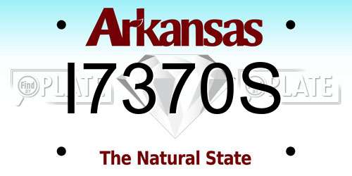 I7370S Arkansas License Plate