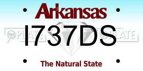I737DS Arkansas License Plate