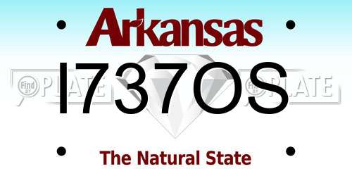 I737OS Arkansas License Plate