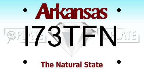 I73TFN Arkansas License Plate