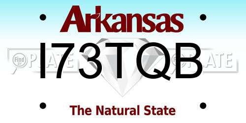 I73TQB Arkansas License Plate