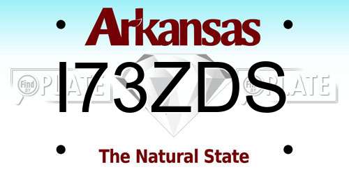 I73ZDS Arkansas License Plate