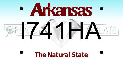 I741HA Arkansas License Plate
