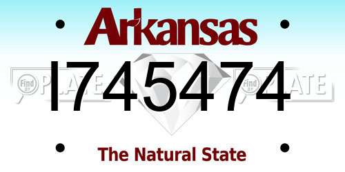I745474 Arkansas License Plate