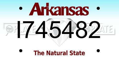 I745482 Arkansas License Plate