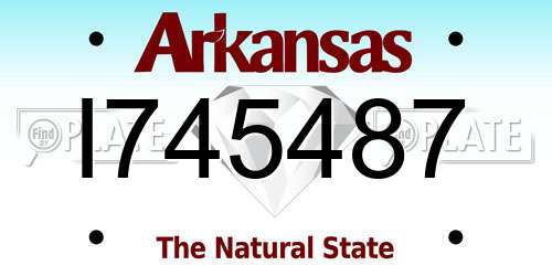 I745487 Arkansas License Plate