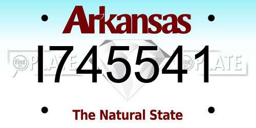 I745541 Arkansas License Plate