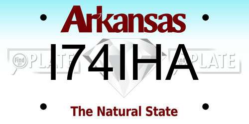 I74IHA Arkansas License Plate