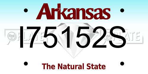 I75152S Arkansas License Plate