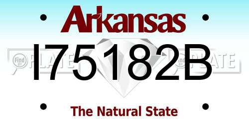 I75182B Arkansas License Plate