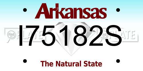 I75182S Arkansas License Plate