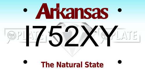 I752XY Arkansas License Plate