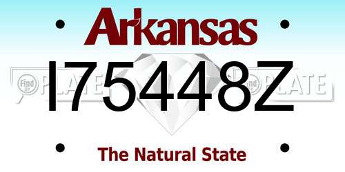 I75448Z Arkansas License Plate