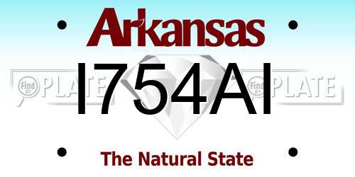 I754AI Arkansas License Plate
