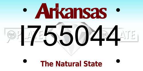 I755044 Arkansas License Plate