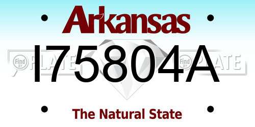 I75804A Arkansas License Plate