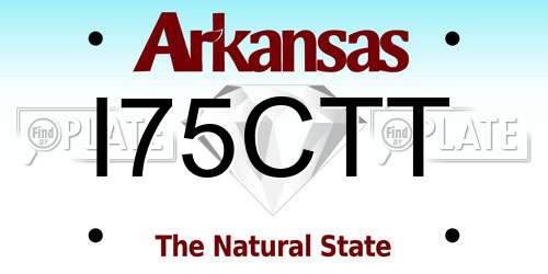 I75CTT Arkansas License Plate