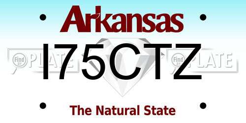 I75CTZ Arkansas License Plate