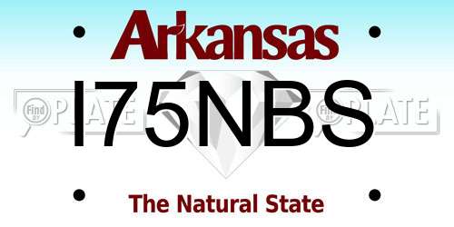 I75NBS Arkansas License Plate