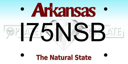 I75NSB Arkansas License Plate
