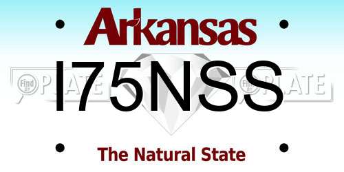 I75NSS Arkansas License Plate