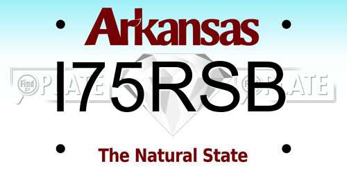 I75RSB Arkansas License Plate