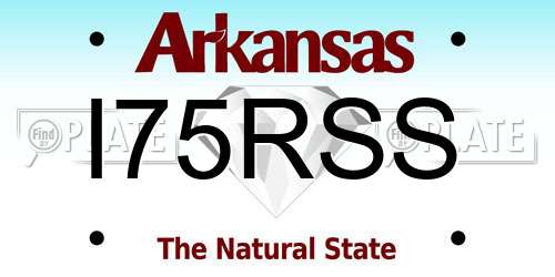 I75RSS Arkansas License Plate