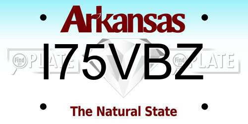 I75VBZ Arkansas License Plate