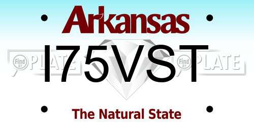 I75VST Arkansas License Plate