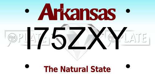 I75ZXY Arkansas License Plate