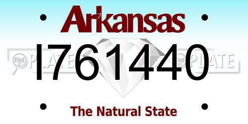 I761440 Arkansas License Plate