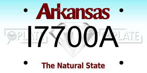 I7700A Arkansas License Plate