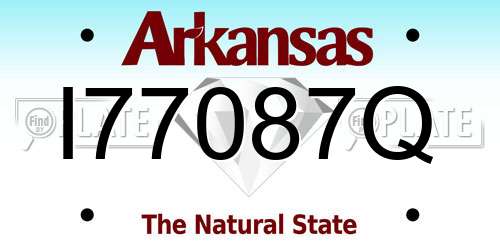 I77087Q Arkansas License Plate