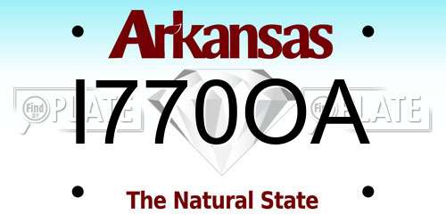 I770OA Arkansas License Plate