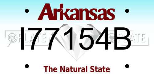 I77154B Arkansas License Plate