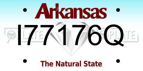I77176Q Arkansas License Plate