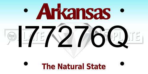 I77276Q Arkansas License Plate