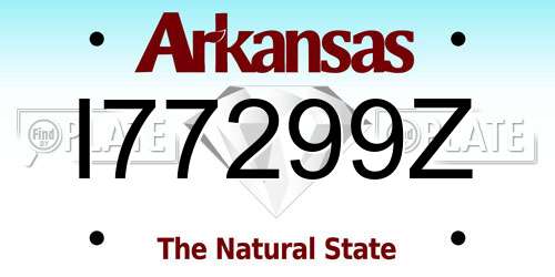 I77299Z Arkansas License Plate