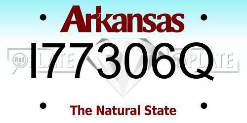 I77306Q Arkansas License Plate