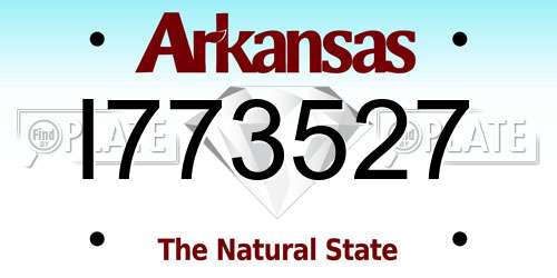 I773527 Arkansas License Plate