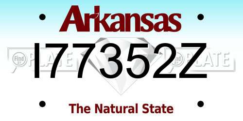 I77352Z Arkansas License Plate
