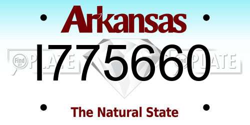 I775660 Arkansas License Plate