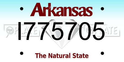 I775705 Arkansas License Plate