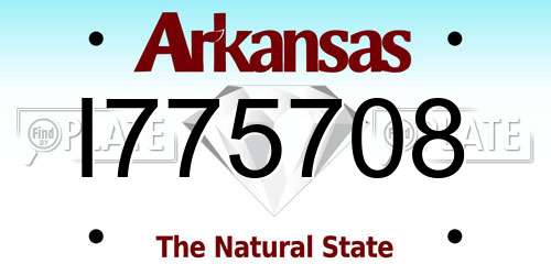 I775708 Arkansas License Plate