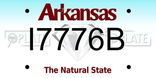 I7776B Arkansas License Plate
